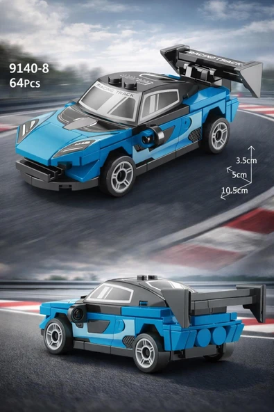 Çek Bırak McLaren Yarış Arabası Yapı Blokları– 64 Parça – Mini Spor Araba Yapım Seti ürün görseli 1