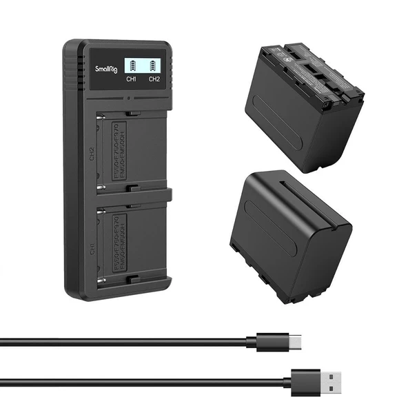 SmallRig 3823 NP-F970 Batarya ve Şarj Cihazı Kiti ürün görseli 1