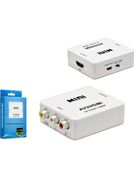 Hadron Hdx1282 Hd Video Convertor Av (İn) To Hdmi (Out) Beyaz ürün görseli 1