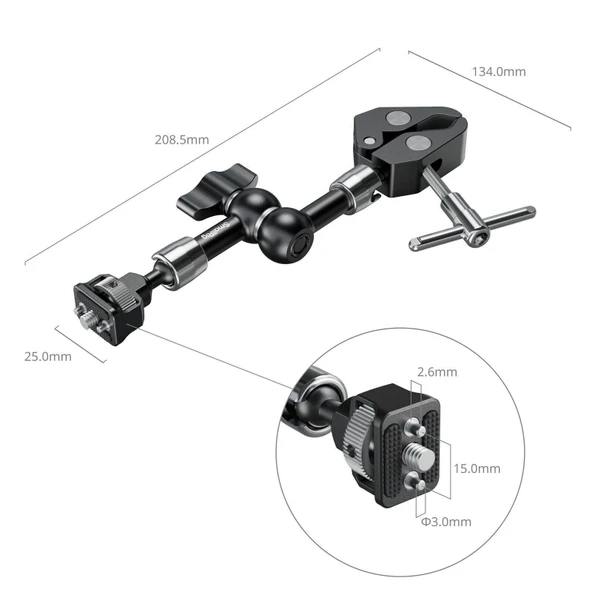 SmallRig 5310 Magic Arm Yengeç Şeklinde Kelepçeli (7'') - Resim 3
