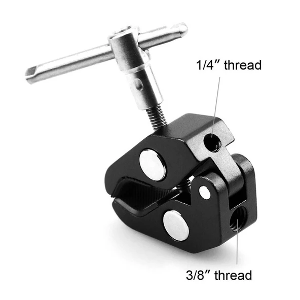 SmallRig 735 Süper Kelepçe 1/4 ''ve 3/8'' dişliler - Resim 2