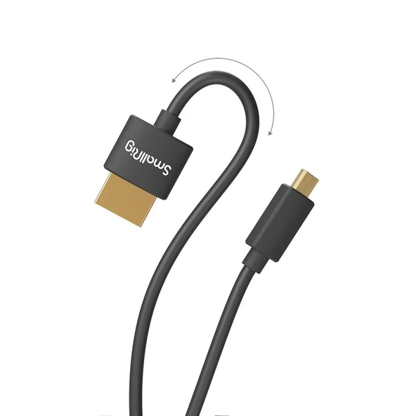 SmallRig 3043B Ultra Slim 4K HDMI Kablosu (D - A Micro) 55cm - Resim 3