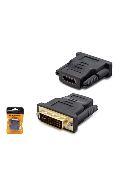 Hadron Hdx1260 Dvi (M) To Hdmi (F) Adaptör 24+5 Siyah ürün görseli 1