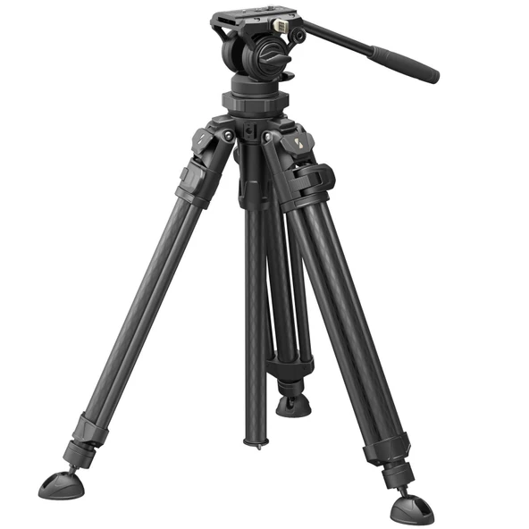 SmallRig 4420 AD-50 Pro Hafif Video Karbon Fiber Tripod Seti ürün görseli 1