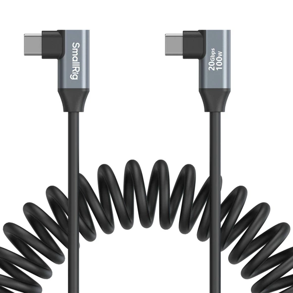 SmallRig 4793 USB-C (Açılı) - USB-C (Açılı) Sarmal Veri Kablosu ürün görseli 1
