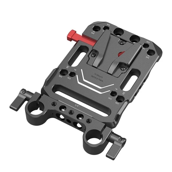 SmallRig 3016 V Montajlı Akü Plakası Çift 15mm Çubuk Kelepçesi ürün görseli 1