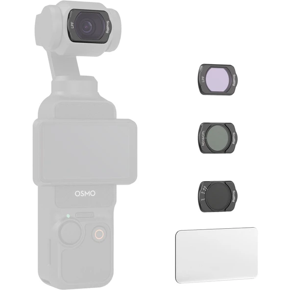 SmallRig 4776 DJI Osmo Pocket 3  için VND2-5 /  ND16/CPL / LPF Filtresi / Ekran Koruyucu Filtre Kiti ürün görseli 1