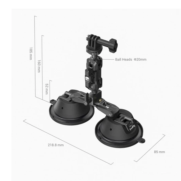 SmallRig SC-2K 3566 Taşınabilir Çift Vantuz - Resim 2