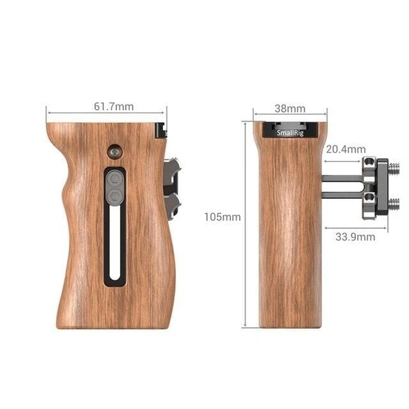 SmallRig HSN2093C Evrensel Ahşap Yan Kol - Resim 3