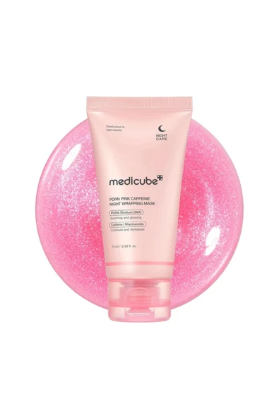 PDRN PINK CAFFEINE NIGHT WRAPPING MASK 75ml (Kafeinli Gece Maskesi) - Resim 2