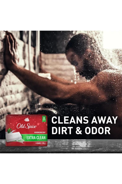 Old Spice Extra Clean Banyo Sabunu 4x90GR - Resim 2