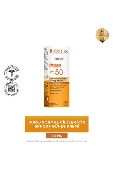 Bioxcin Sun Care Güneş Krem Renkli Yüksek Korumalı Kuru Normal Ciltler İçin Spf50+ 50 Ml ürün görseli 1