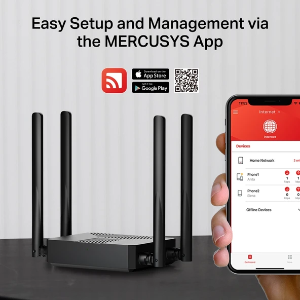 Mercusys MR62X 3 Port 1500 Mbps Router - Resim 7