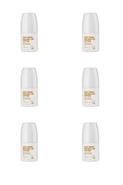 Farmasi Stay Fresh Deo Roll On Cotton 50 ml Kadın (6 ADET  ROLON) ürün görseli 1
