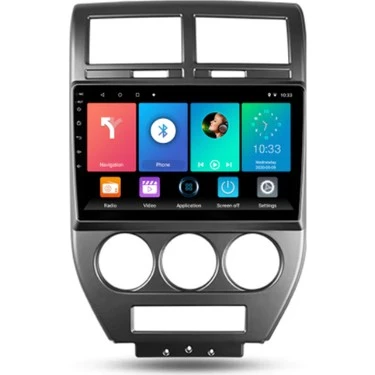 Jeep Compass 2007-2009 Android  8 GB Ram + 128 GB Rom Carplay Multimedya + GERİ GÖRÜŞ KAMERASI HEDİYE ürün görseli 1