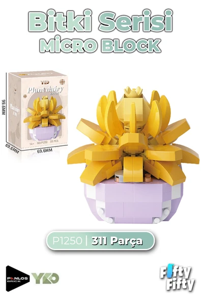 Panlos Micro Block Serisi 1250 Çiçek Buketi 311 Parça Oyuncak Yapım Seti FFP-1250 ürün görseli 1