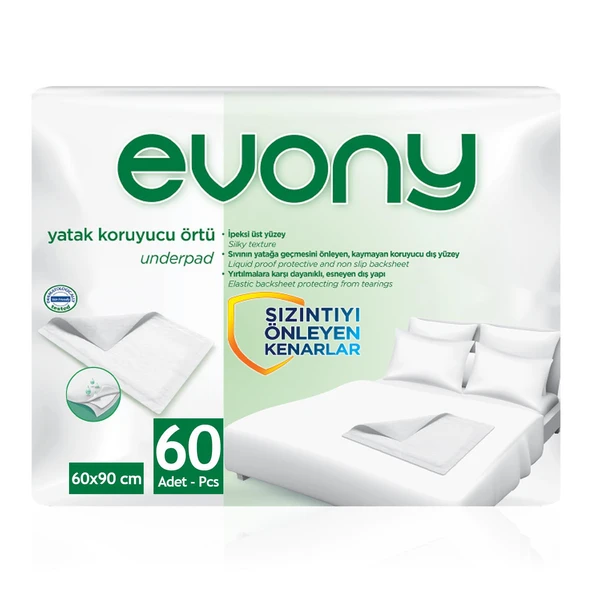 Evony Yatak Koruyucu Örtü 60x90 Cm 60 Adet ürün görseli 1