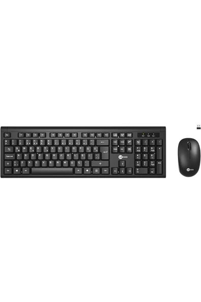 LENOVO Lecoo Kw200 Kablosuz Klavye & Mouse Set Siyah ürün görseli 1
