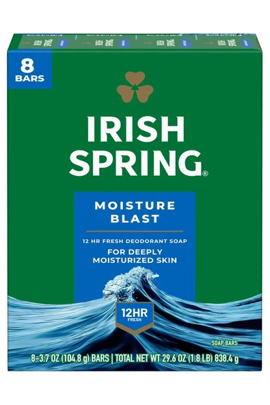 Irish Spring Moisture Blast Nemlendirici Banyo Sabunu 8li Paket ürün görseli 1