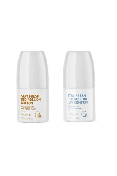 Farmasi Ikili Kadın Ve Erkek Cotton Deo & Day Control Deo Roll On 50 Ml ürün görseli 1