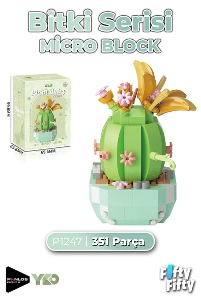 Panlos Micro Block Serisi 1247 Çiçek Buketi 351 Parça Oyuncak Yapım Seti FFP-1247 ürün görseli 1