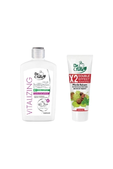 Farmasi Dr.c.tuna Vıtalızıng Sarımsaklı Şampuan 500 ml & Dr.c.tuna İki Kat Etkili Masaj Jeli 250 ml ürün görseli 1