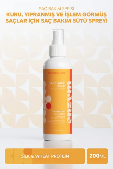 ENZYM COSMETICS Kuru, Yıpranmış Ve Işlem Görmüş Saçlara Özel Saç Bakım Sütü Sprey 200 ml ürün görseli 1