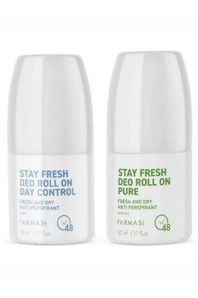 Farmasi Anti-Perspirant Deo Roll On Erkek Day Control & Anti-Perspirant Deo Roll On Kadın Pure ürün görseli 1