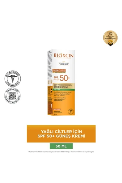 Bioxcin Sun Care Güneş Krem Renkli Yüksek Korumalı Yağlı Ciltler İçin Spf50+ 50 Ml ürün görseli 1