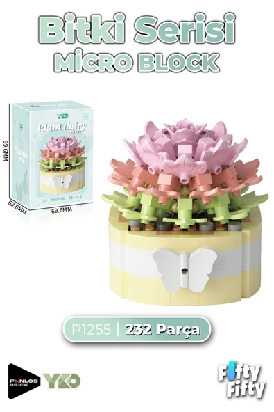 Panlos Micro Block Serisi 1255 Çiçek Buketi 232 Parça Oyuncak Yapım Seti FFP-1255 ürün görseli 1