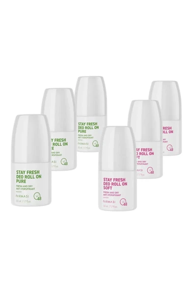 Farmasi Stay Fresh Deo Roll On Pure 50 ml 3x Adet Stay Fresh Soft 50 ml Roll On 3 X Adet ürün görseli 1
