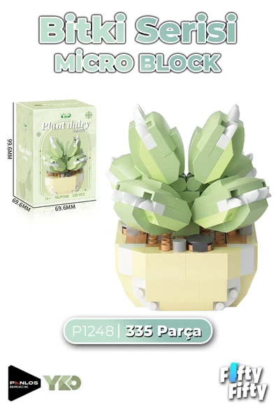 Panlos Micro Block Serisi 1248 Çiçek Buketi 335 Parça Oyuncak Yapım Seti FFP-1248 ürün görseli 1
