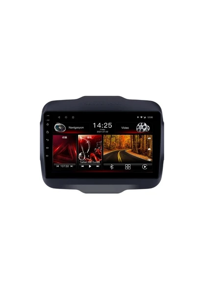 Jeep Renegade 2014-2018 Android  8 GB Ram + 128 GB Rom Carplay Multimedya + GERİ GÖRÜŞ KAMERASI HEDİYE ürün görseli 1