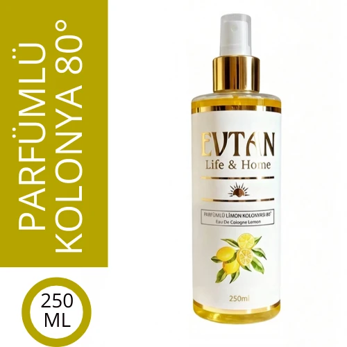 EVTAN Life&HomeKolonya Parfümlü Limon 80 EVTAN Life Home 250 ML Eau De Cologne Lemon ürün görseli 1