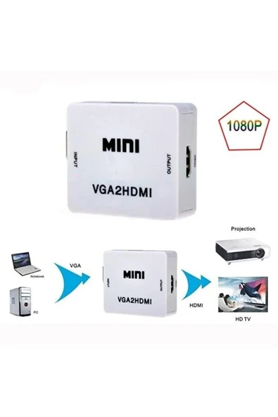 Alfais 4554 VGA to HDMI Dönüştürücü ürün görseli 1