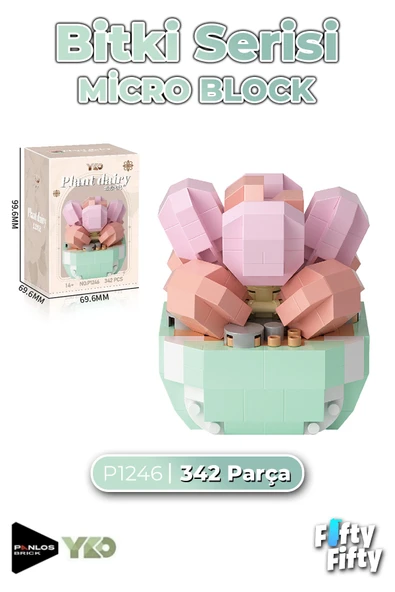 Panlos Micro Block Serisi 1246 Çiçek Buketi 342 Parça Oyuncak Yapım Seti FFP-1246 ürün görseli 1