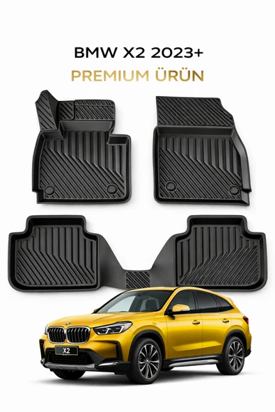 Black Gold Bmw X2 2023+ Uyumlu 3D Oto Paspas Premium ürün görseli 1