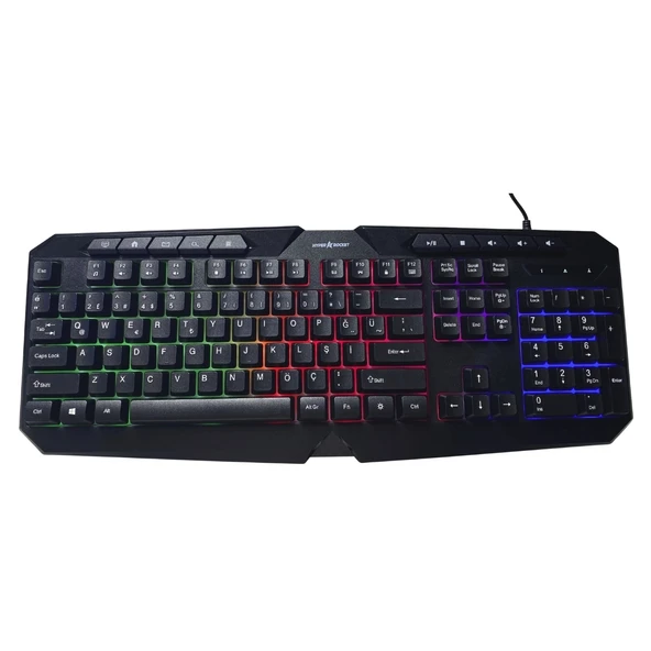 Hyper Rocket HRM505 RGB Oyuncu Klavyesi - Resim 2