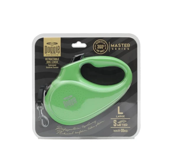 Doggie Master Serisi Otomatik Uzatma Tasması L-50kg-5mt - Green ürün görseli 1