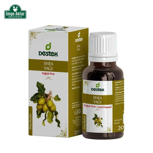 Destek Shea Yağı (Karite Yağı) - Soğuk Sıkım Doğal Nemlendirici Bakım 20 Ml ürün görseli 1