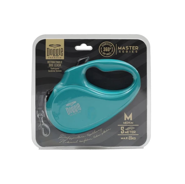 Doggie Master Serisi Otomatik Uzatma Tasması M-25kg-5mt - Blue ürün görseli 1