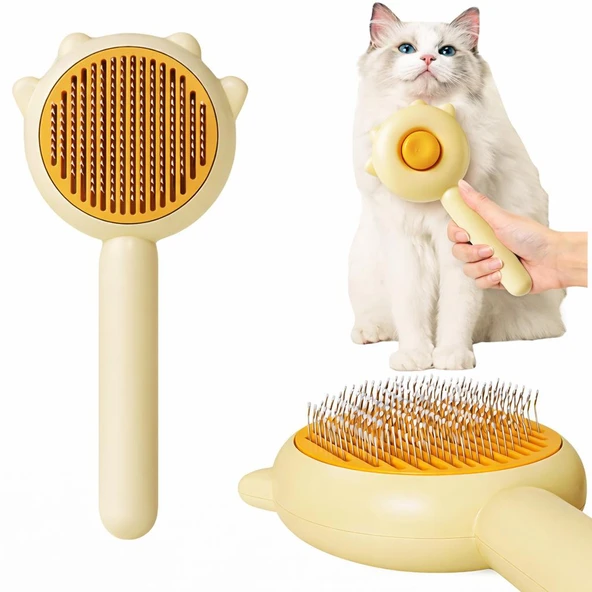 3B Trend Kedi ve Köpekler İçin Pati Görünümlü Tüy Toplama Tarağı Ergonomik Kolay Temizlenen Fırça ürün görseli 1