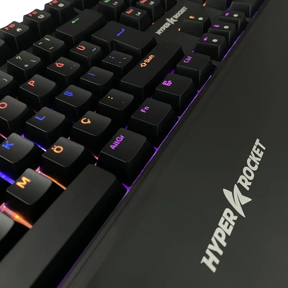 HYPER ROCKET HRM128 RGB Mekanik Oyuncu Klavye - Resim 4