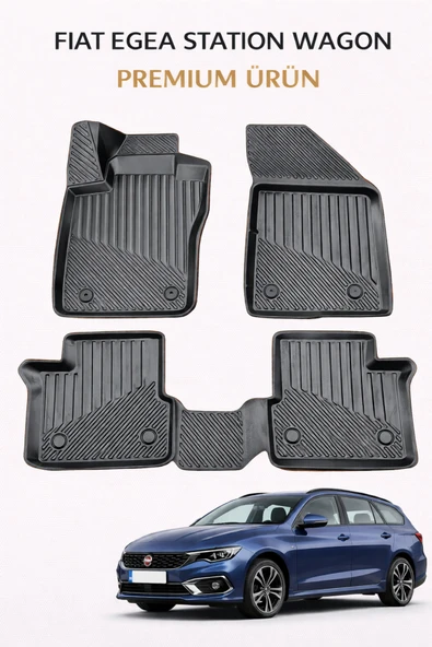 Black Gold Fiat Egea Station Wagon ile Uyumlu 3D Oto Paspas Premium ürün görseli 1