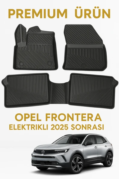 Black Gold Opel Frontera Elektrikli 2025+ Uyumlu 3D Oto Paspas Premium ürün görseli 1