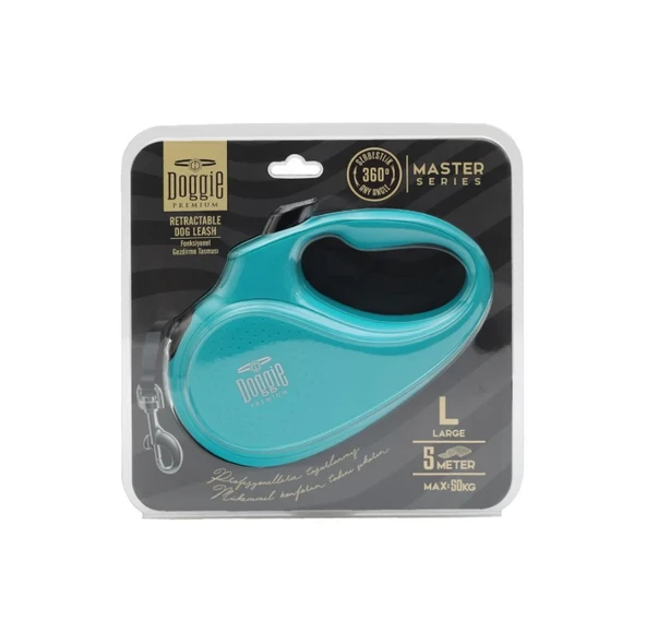 Doggie Master Serisi Otomatik Uzatma Tasması L-50kg-5mt - Blue ürün görseli 1