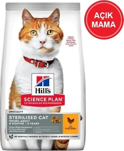 Hill 's Young Adult Sterilised Tavuklu 5 kg Kısırlaştırılmış Yetişkin Kedi Maması - Açık Paket ürün görseli 1