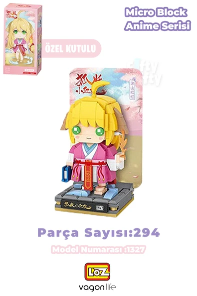 Loz Micro Anime Serisi 1327 Modeli 294 Parça Dekoratif Oyuncak Yapım Seti Yapı Blok FFLZ-1327 ürün görseli 1