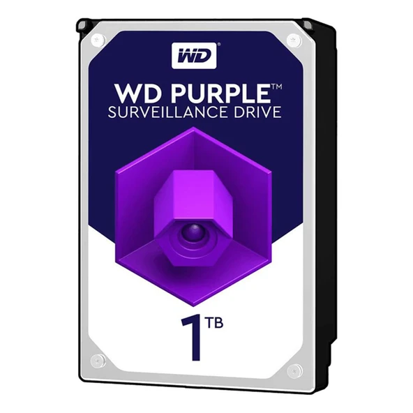 Wd 1Tb Wd10Purx Purple 3,5" 64Mb 5400Rpm Harddisk (İthalat) ürün görseli 1