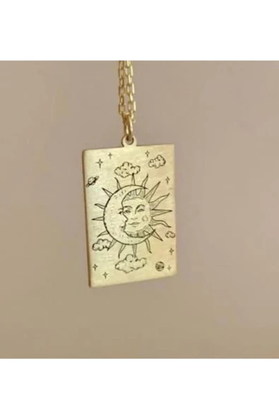 925 Ayar Gümüş Plaka Dreams Collection Tasarım Kolye ürün görseli 1